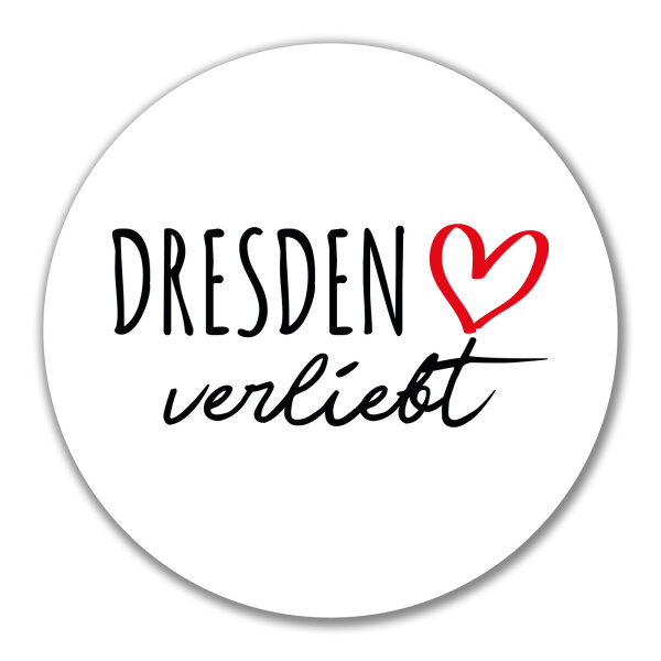 Aufkleber Dresden verliebt 10cm Sticker