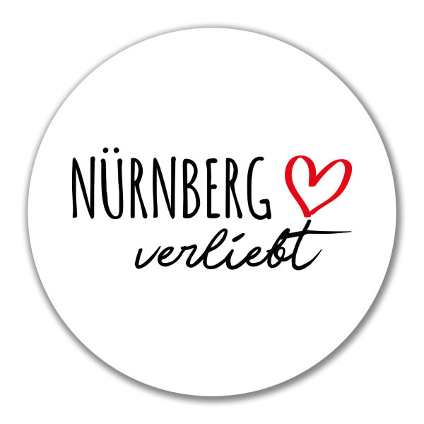 Aufkleber Nürnberg verliebt 10cm Sticker