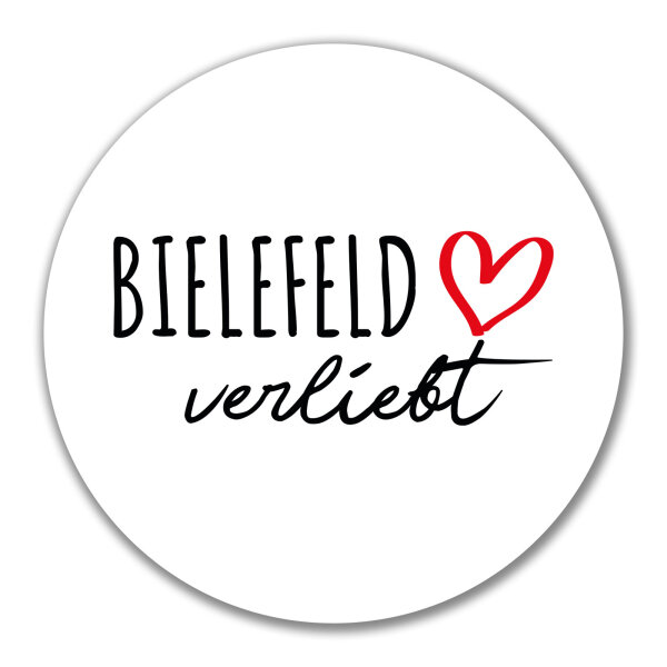 Aufkleber Bielefeld verliebt 10cm Sticker