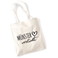 Jutebeutel Münster verliebt 10 Liter