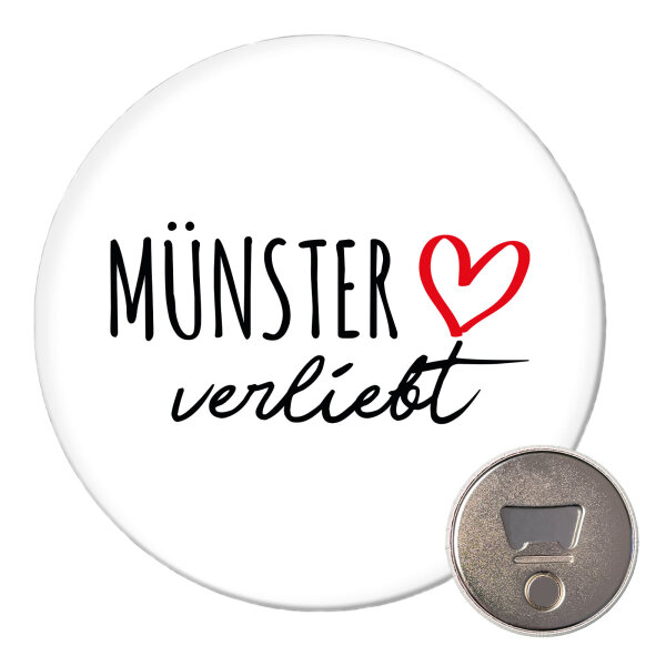 Magnet Münster verliebt 59mm Kühlschrankmagnet Flaschenöffner