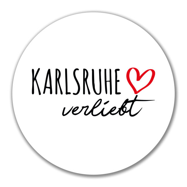 Aufkleber Karlsruhe verliebt 10cm Sticker