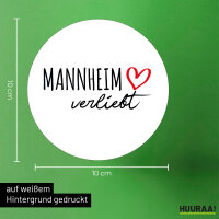 Aufkleber Mannheim verliebt 10cm Sticker