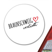 Aufkleber Braunschweig verliebt 10cm Sticker
