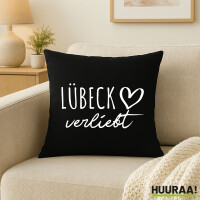 Kissen Lübeck verliebt 40x40cm