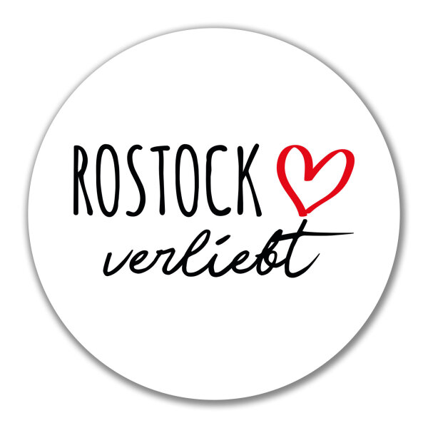 Aufkleber Rostock verliebt 10cm Sticker