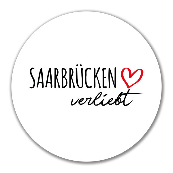 Aufkleber Saarbrücken verliebt 10cm Sticker