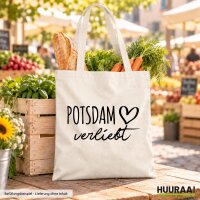 Jutebeutel Potsdam verliebt 10 Liter Natural