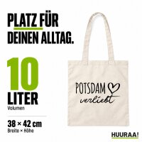 Jutebeutel Potsdam verliebt 10 Liter Natural