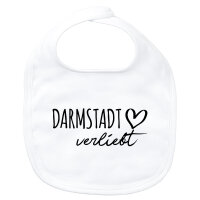 Baby Lätzchen Darmstadt verliebt Klettverschluss
