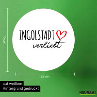Aufkleber Ingolstadt verliebt 10cm Sticker