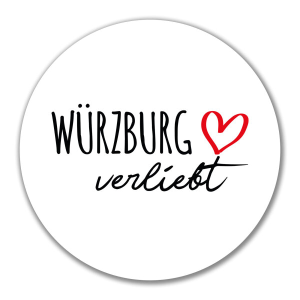 Aufkleber Würzburg verliebt 10cm Sticker