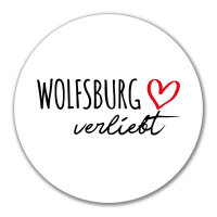 Aufkleber Wolfsburg verliebt 10cm Sticker