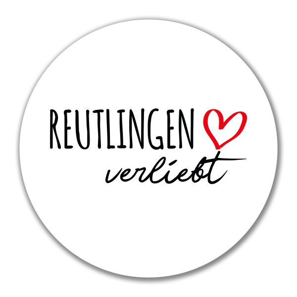 Aufkleber Reutlingen verliebt 10cm Sticker