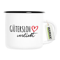 Emaille Tasse Gütersloh verliebt 300ml Vintage...