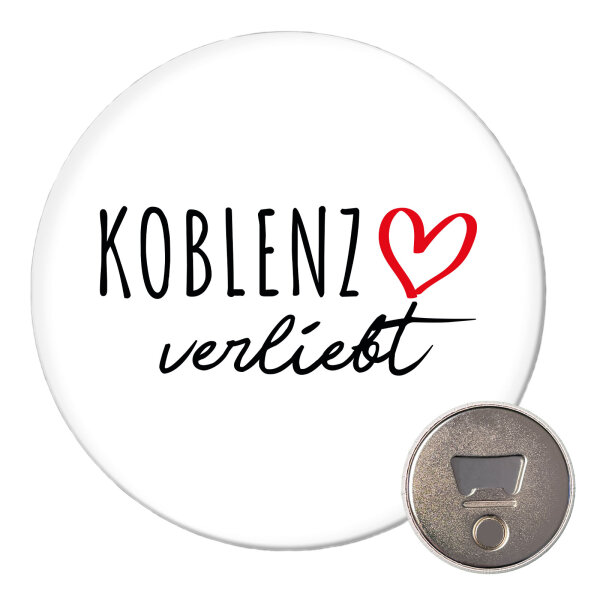 Magnet Koblenz verliebt 59mm Kühlschrankmagnet Flaschenöffner