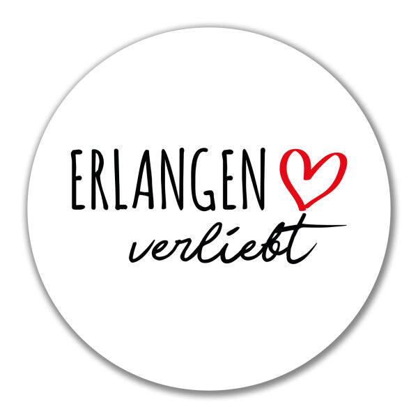 Aufkleber Erlangen verliebt 10cm Sticker