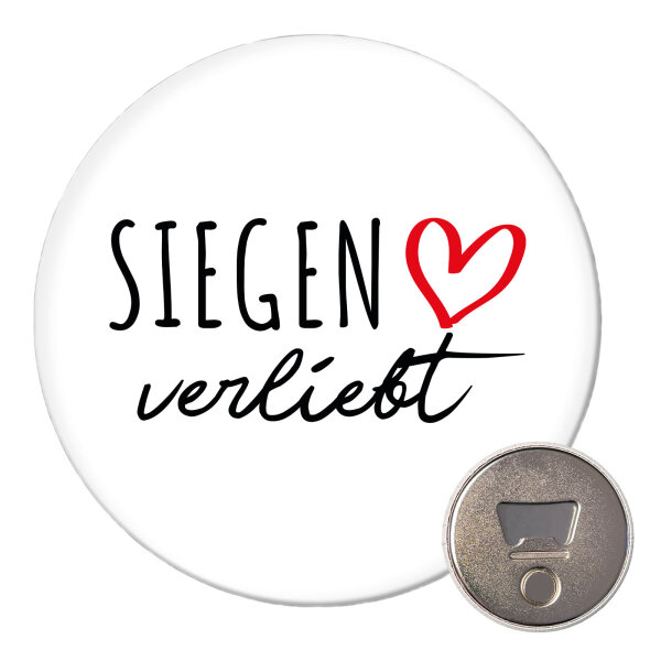 Magnet Siegen verliebt 59mm Kühlschrankmagnet Flaschenöffner