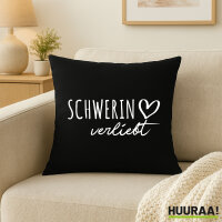 Kissen Schwerin verliebt 40x40cm