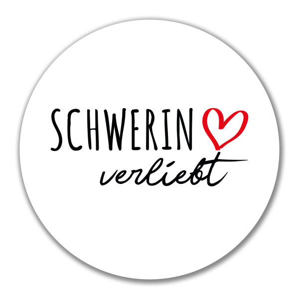 Aufkleber Schwerin verliebt 10cm Sticker