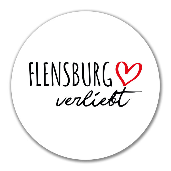 Aufkleber Flensburg verliebt 10cm Sticker