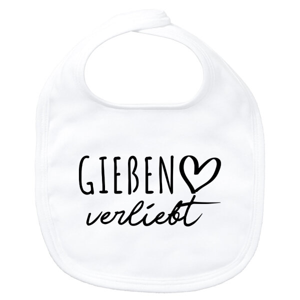 Baby Lätzchen Gießen verliebt Klettverschluss
