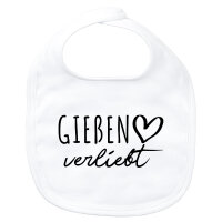 Baby Lätzchen Gießen verliebt Klettverschluss