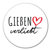 Aufkleber Gießen verliebt 10cm Sticker