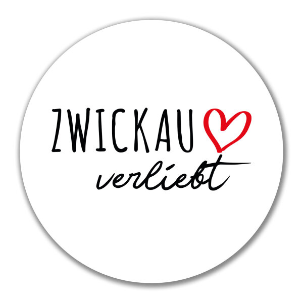 Aufkleber Zwickau verliebt 10cm Sticker