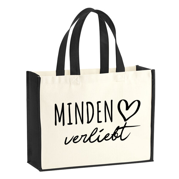 Jutetasche Minden verliebt 21 Liter Black