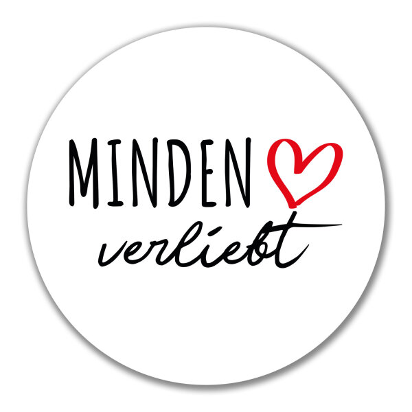Aufkleber Minden verliebt 10cm Sticker