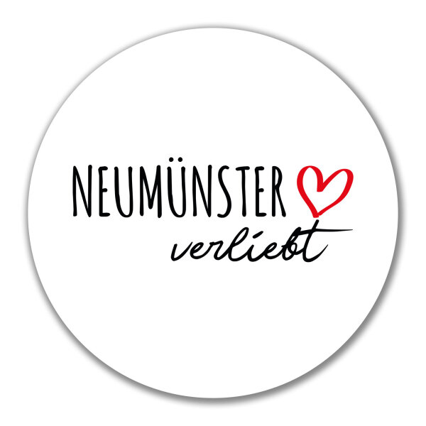 Aufkleber Neumünster verliebt 10cm Sticker