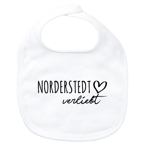 Baby Lätzchen Norderstedt verliebt Klettverschluss