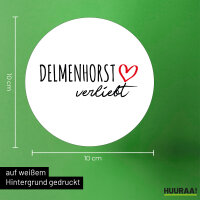 Aufkleber Delmenhorst verliebt 10cm Sticker