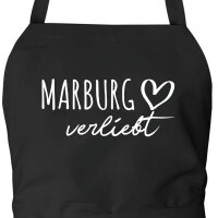 Kochschürze Marburg verliebt Schwarz