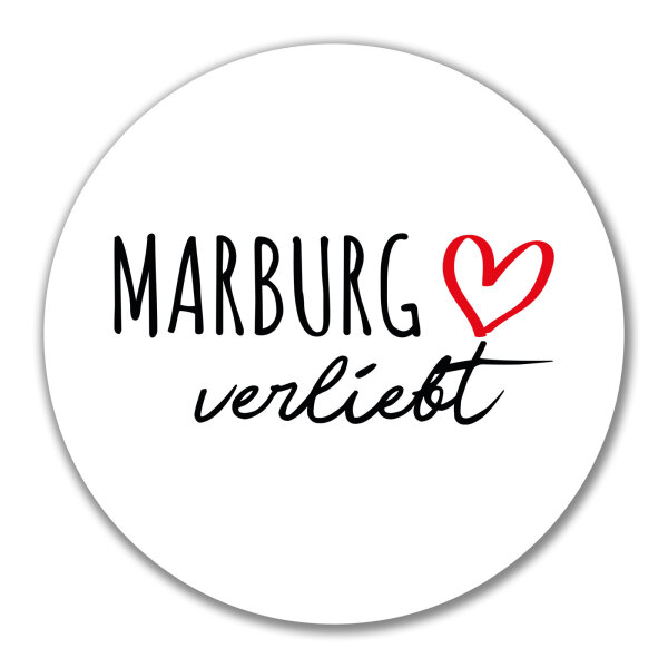 Aufkleber Marburg verliebt 10cm Sticker