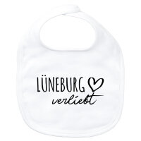 Baby Lätzchen Lüneburg verliebt Klettverschluss