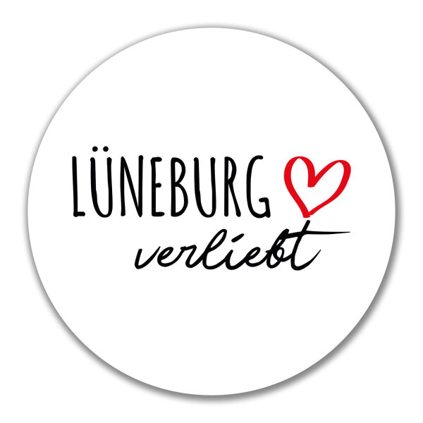 Aufkleber Lüneburg verliebt 10cm Sticker