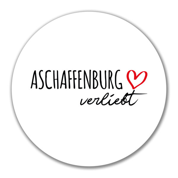 Aufkleber Aschaffenburg verliebt 10cm Sticker