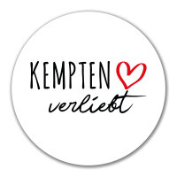 Aufkleber Kempten (Allgäu) verliebt 10cm Sticker