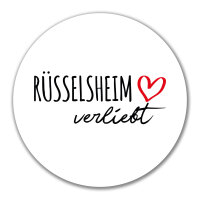 Aufkleber Rüsselsheim am Main verliebt 10cm Sticker
