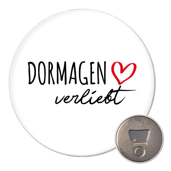 Magnet Dormagen verliebt 59mm Kühlschrankmagnet Flaschenöffner