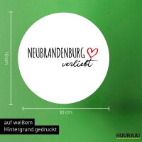 Aufkleber Neubrandenburg verliebt 10cm Sticker
