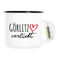 Emaille Tasse Görlitz verliebt 300ml Vintage Emaille...