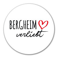 Aufkleber Bergheim verliebt 10cm Sticker