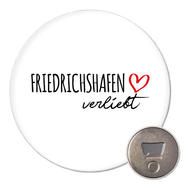 Magnet Friedrichshafen verliebt 59mm Kühlschrankmagnet Flaschenöffner