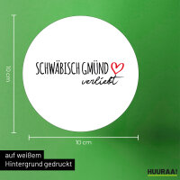 Aufkleber Schwäbisch Gmünd verliebt 10cm Sticker