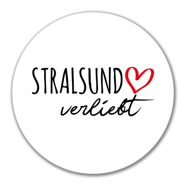 Aufkleber Stralsund verliebt 10cm Sticker