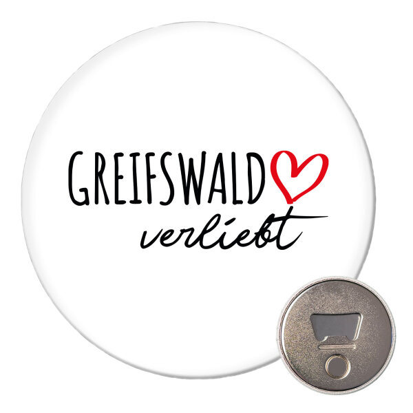 Magnet Greifswald verliebt 59mm Kühlschrankmagnet Flaschenöffner