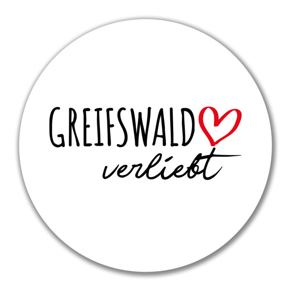 Aufkleber Greifswald verliebt 10cm Sticker